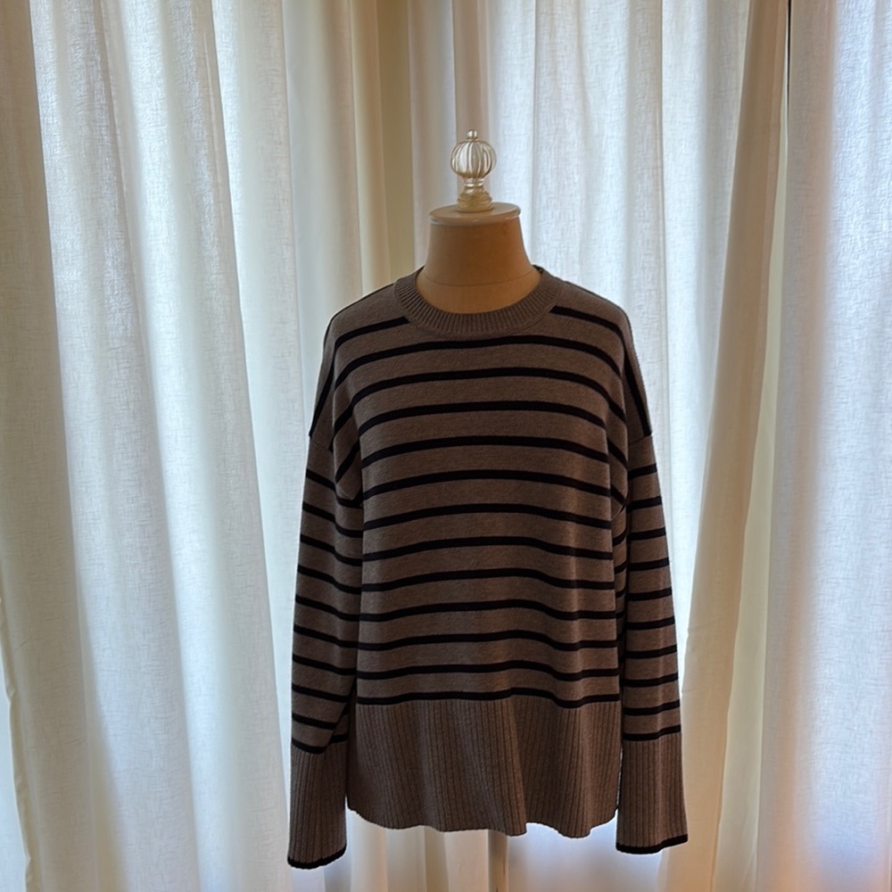 Striped Black and Gray Men's Sweater
